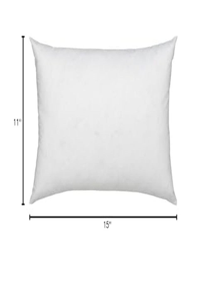 Fennco Styles 100% Polyester Fiber Pillow Filler Insert, White (Rectangular 11"x15") - Image 2