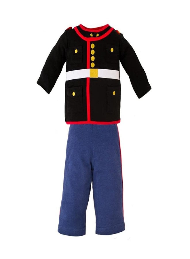 Baby Trooper Marine Corps Baby Cozy Dress Blues Style Outfit (0-3 Months) (5852)