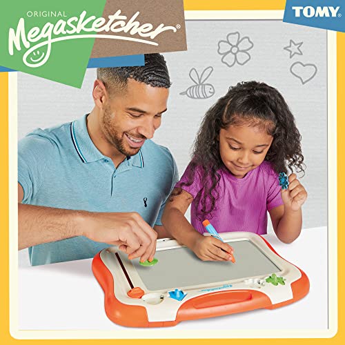 Tomy Megasketcher Magnetic Drawing Board | Large Writing Pad with Magic Eraser | Travel Games for Kids Aged 3 4 5 6 and Over | Measures 45 x 35 cm - Image 3