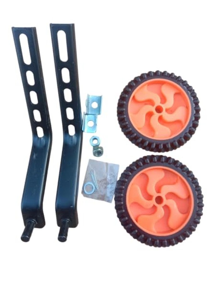 Neemo Training Wheels with Support Brackets, Orange Wheel Stabilisers, Universal Fit for Kids Bicycle 12 to 20 inch bicycle - Image 1