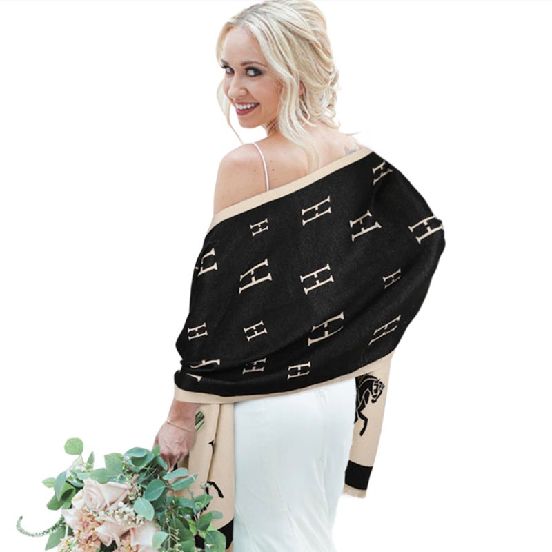 EXTREE Scarfs for Women Pashmina Silky Shawl Wrap for Evening Dressing Blanket Open Front Poncho Cape - Image 5