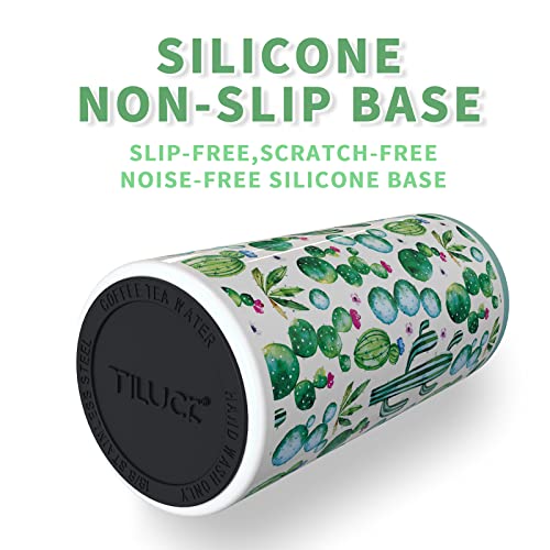 TILUCK Skinny Can Cooler for Slim Beer & Hard Seltzer, Stainless Steel, Doucle-Walled Stainless Steel Insulated Slim Cans, Standard 12 oz (Cactus) - Image 4