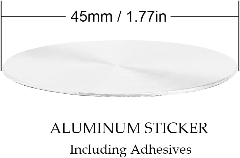 RTRHINOTUNING 4pcs 45mm/1.77in Wheel Center Caps Stickers Sliver Aluminum Emblems Decals - Image 2