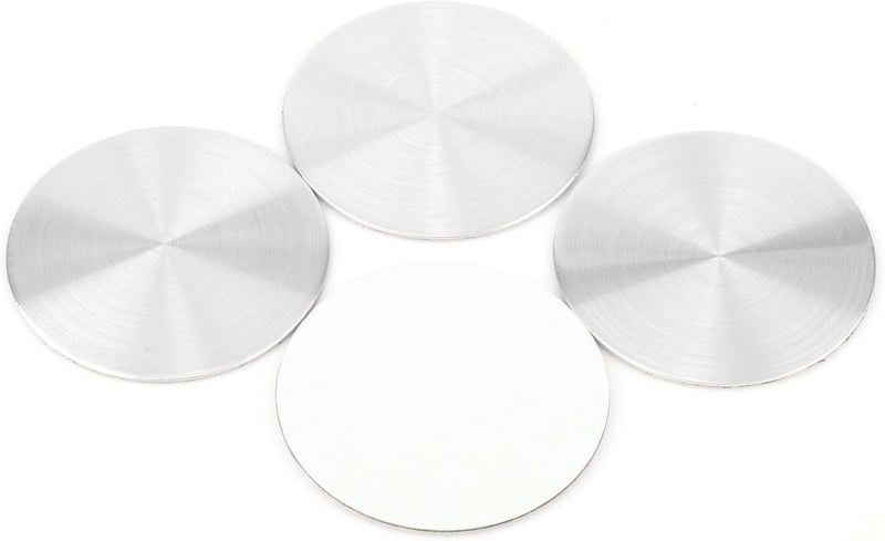 RTRHINOTUNING 4pcs 45mm/1.77in Wheel Center Caps Stickers Sliver Aluminum Emblems Decals - Image 3