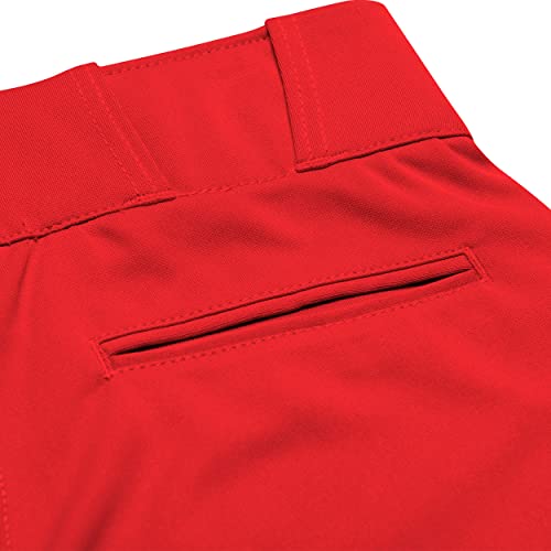 CHAMPRO Girls Tournament Traditional Low-Rise Softball Pant, Large, Scarlet - Image 4