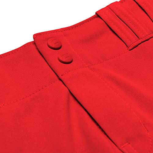 CHAMPRO Girls Tournament Traditional Low-Rise Softball Pant, Large, Scarlet - Image 3