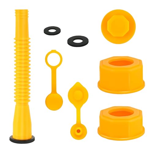 Zufoty Gas Can Spout Replacement, No-Spill Design Gas Can Nozzle with Flexible Nozzle Fit for Most 1/2/5/10 Gal Tank Cans, Easy Pour, Fuel Can Vent Caps, Fuel Can Spout Replacement - Image 1
