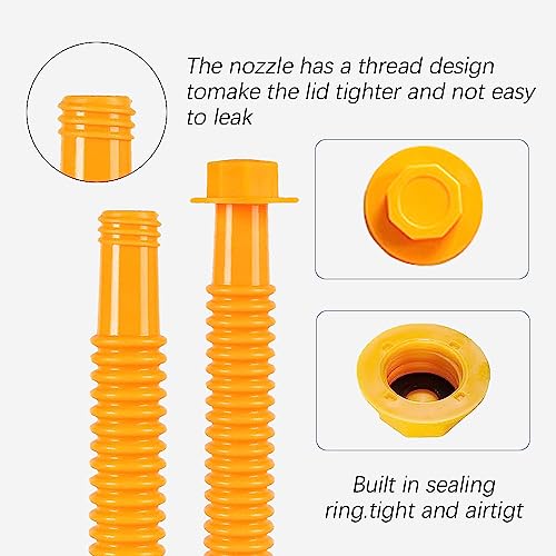 Zufoty Gas Can Spout Replacement, No-Spill Design Gas Can Nozzle with Flexible Nozzle Fit for Most 1/2/5/10 Gal Tank Cans, Easy Pour, Fuel Can Vent Caps, Fuel Can Spout Replacement - Image 5