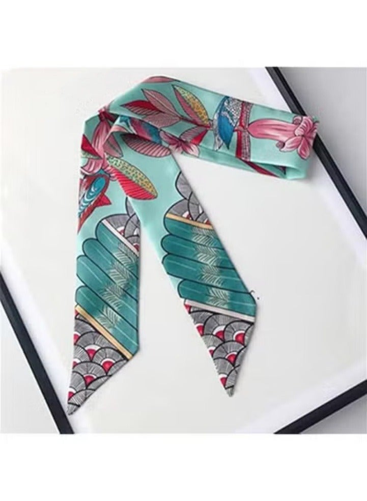 GELESE 100% Mulberry silk Scarf Head Hair Ribbon Handbag Handle wrap Tie Bundle Scarf Neckerchief Scarf for women - Image 2
