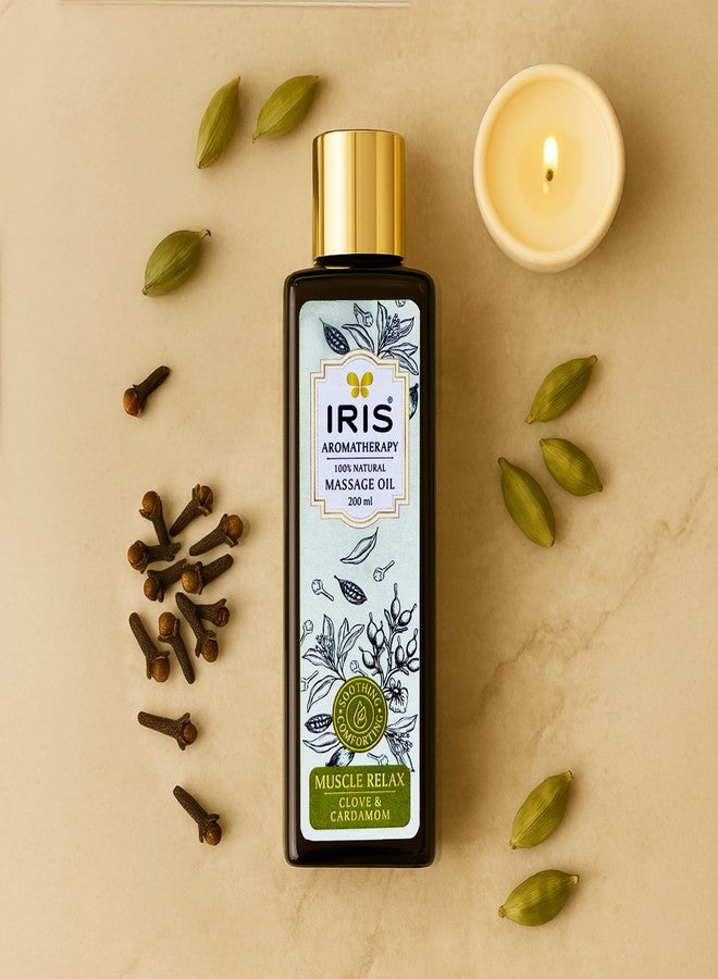 Iris Aromatherapy Massage Oil - 200ml | Ready to Use | (Clove & Cardamom) - Image 2