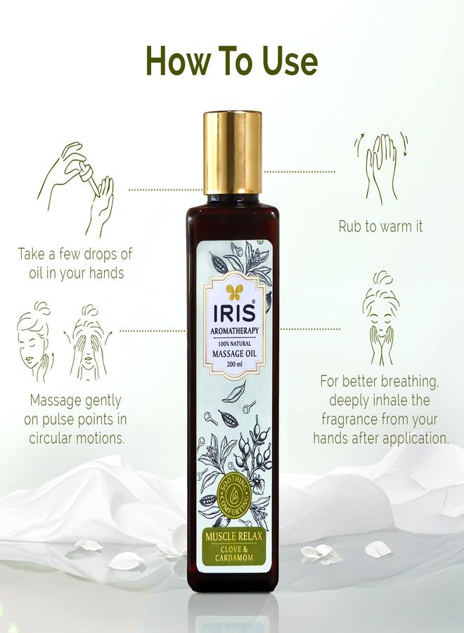 Iris Aromatherapy Massage Oil - 200ml | Ready to Use | (Clove & Cardamom) - Image 4
