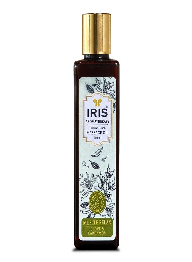 Iris Aromatherapy Massage Oil - 200ml | Ready to Use | (Clove & Cardamom) - Image 1