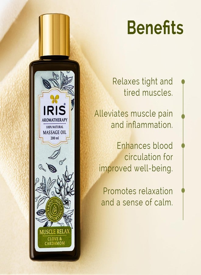 Iris Aromatherapy Massage Oil - 200ml | Ready to Use | (Clove & Cardamom) - Image 3