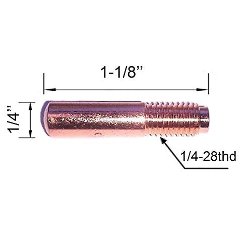 Zinger MIG Welding Contact Tips 000-068 000068 0.035" for Miller M-15/25/40 & Hobart MIG Welding Gun-35PK - Image 2