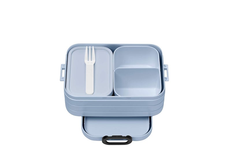 Mepal – Lunch Box Take a Break Midi – Nordic Blue – Capacity 900 ml – Compartment Lunch Box – Ideal for Meal Prep – Sandwich Box - Dishwasher Safe