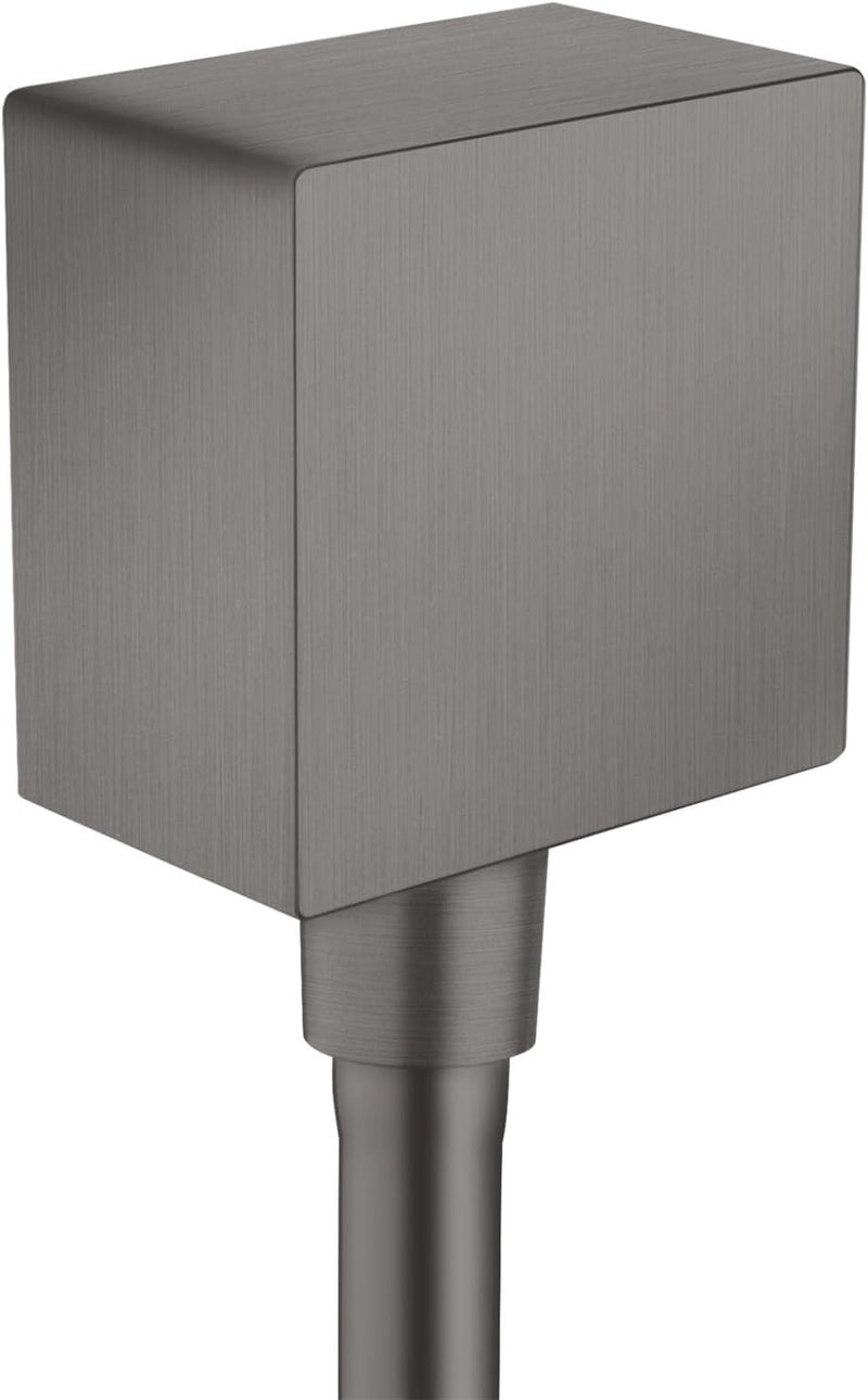 AXOR AXOR ShowerSolutions Handheld Shower Wall Outlet 12inch Thread Connection Modern in Brushed Black Chrome 36732341