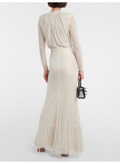 Madam Uniq White Fashion Rhinestone Bustier Fishtail Maxi Dress  - Image 3