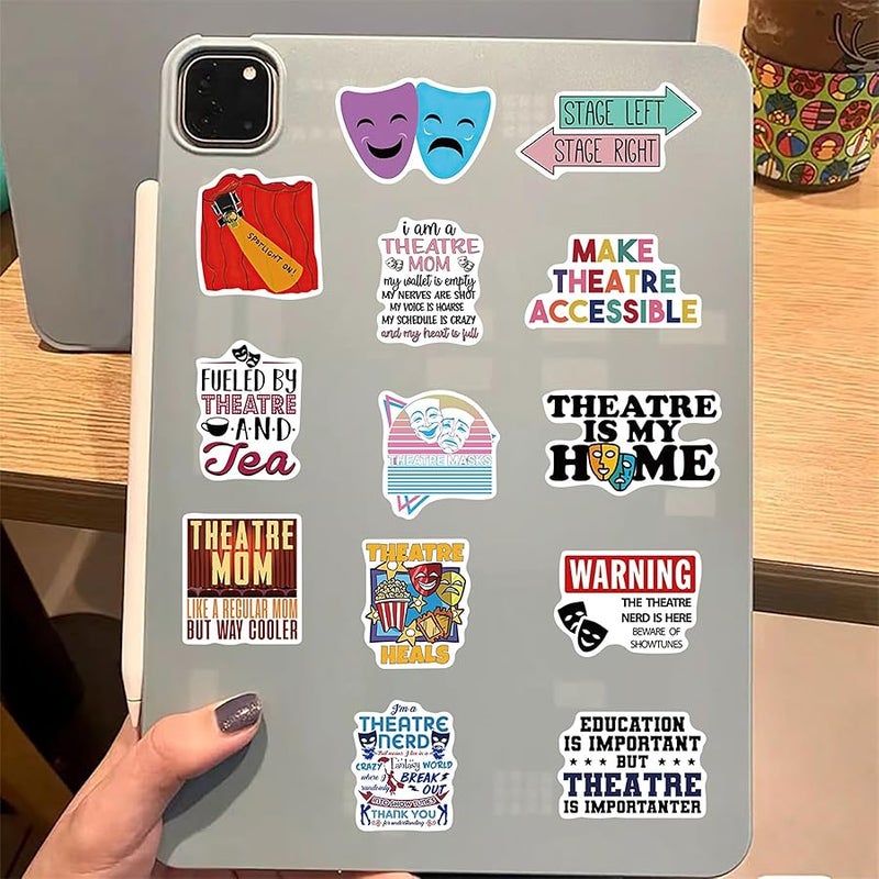 LHST 50Pcs Funny Theater Stickers for Adults Waterproof Cool Musical Theatre Sticker for Laptop, Hard Hats, Sarcastic, Graffiti Aesthetics Decals Hilarious Gift - Image 5