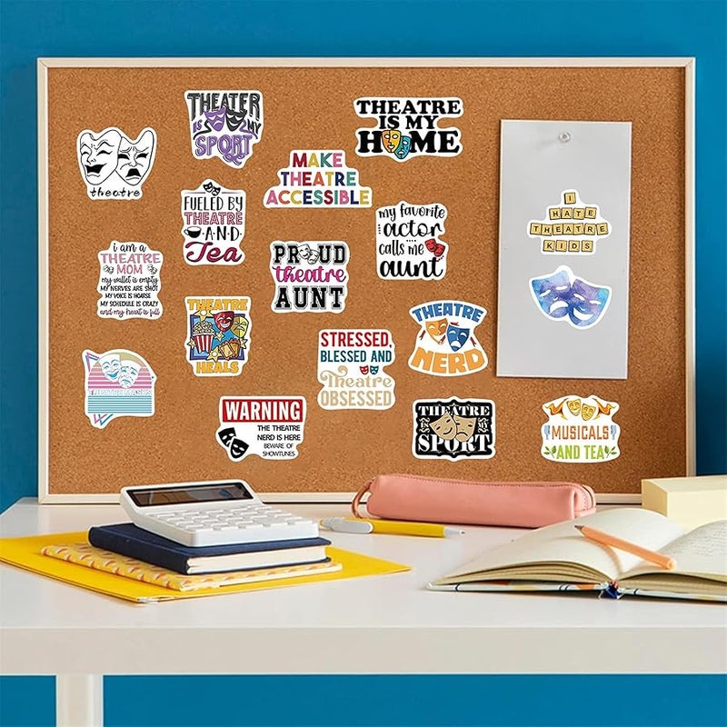 LHST 50Pcs Funny Theater Stickers for Adults Waterproof Cool Musical Theatre Sticker for Laptop, Hard Hats, Sarcastic, Graffiti Aesthetics Decals Hilarious Gift - Image 3
