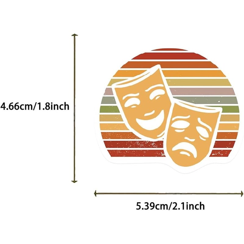 LHST 50Pcs Funny Theater Stickers for Adults Waterproof Cool Musical Theatre Sticker for Laptop, Hard Hats, Sarcastic, Graffiti Aesthetics Decals Hilarious Gift - Image 2