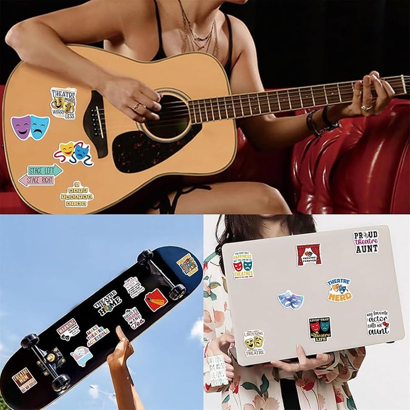 LHST 50Pcs Funny Theater Stickers for Adults Waterproof Cool Musical Theatre Sticker for Laptop, Hard Hats, Sarcastic, Graffiti Aesthetics Decals Hilarious Gift - Image 4