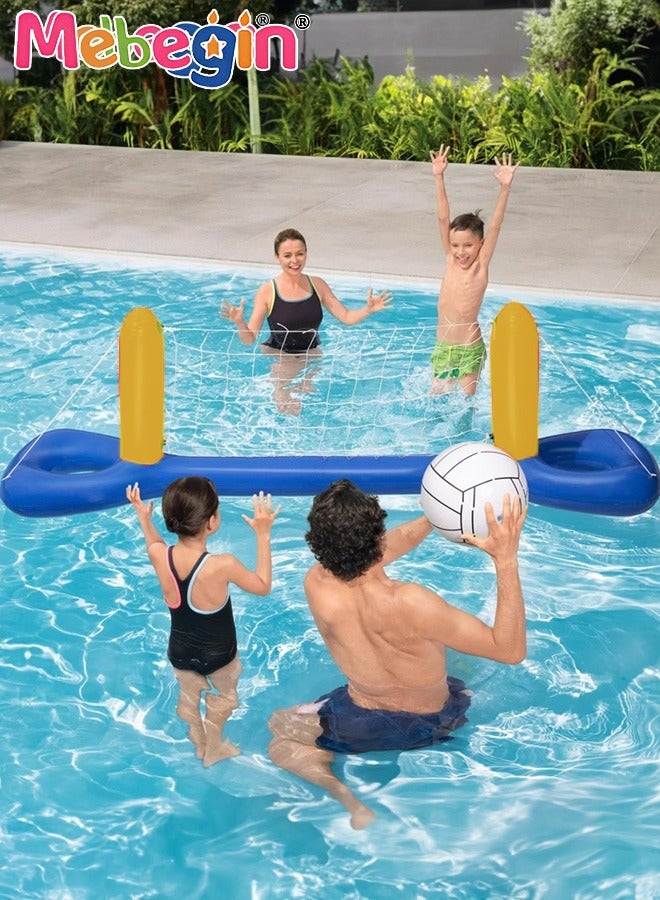 MEBEGIN 252*64cm Volleyball Net Set with a Ball, Inflatable Pool Float Set, Inflatable Water Games, Pool Floating Toys, Summer Swimming Floaties, Convenient to Store or Bring Along for Vacations and Pool-hopping Adventures - Image 4