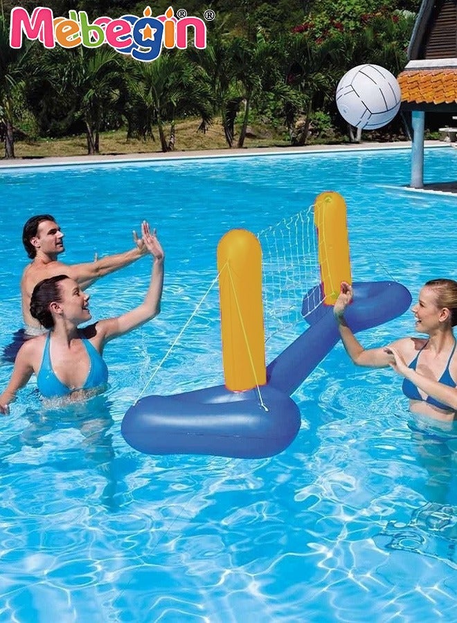 MEBEGIN 252*64cm Volleyball Net Set with a Ball, Inflatable Pool Float Set, Inflatable Water Games, Pool Floating Toys, Summer Swimming Floaties, Convenient to Store or Bring Along for Vacations and Pool-hopping Adventures - Image 5