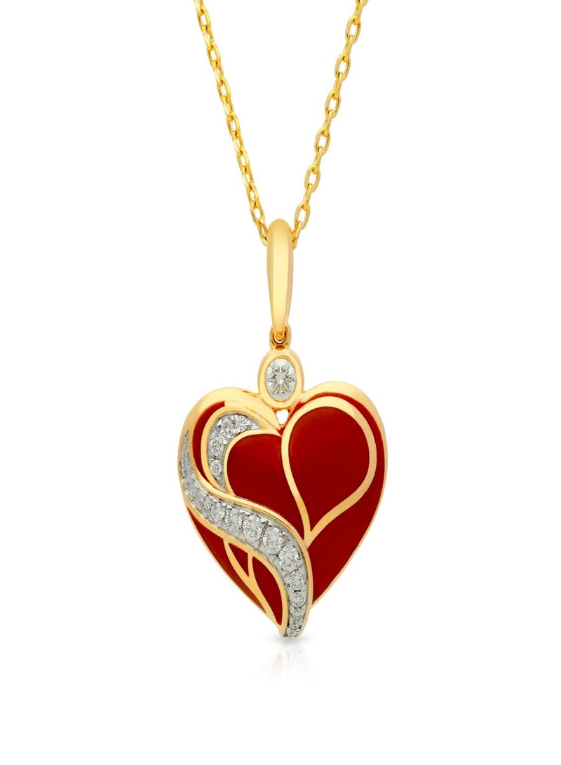 Malabar Gold and Diamonds 18 Carat 750 Purity Mine Diamond Pendant MRGHTH104PN1  - Image 1