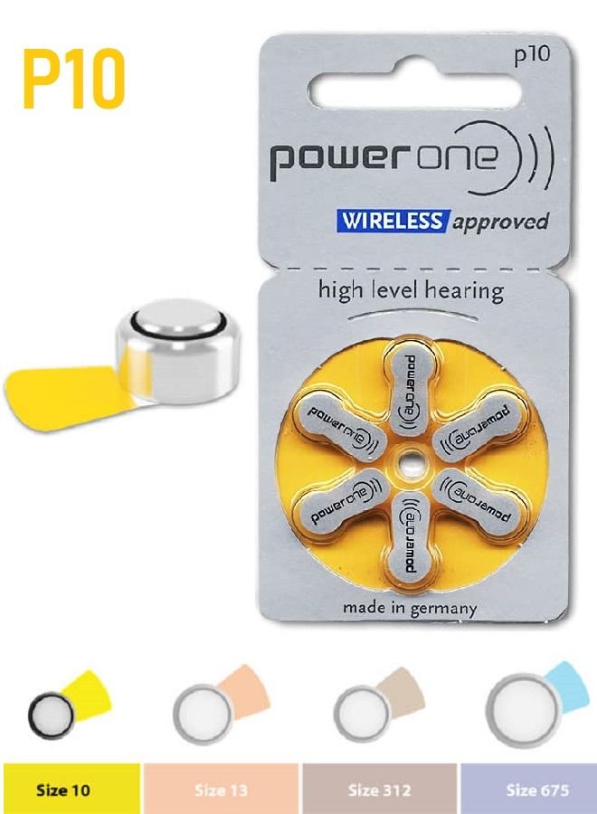 Power One Power One Pack Of 18 Pieces 1.45V Original High Level Hearing Aid Batteries P10  - Image 2