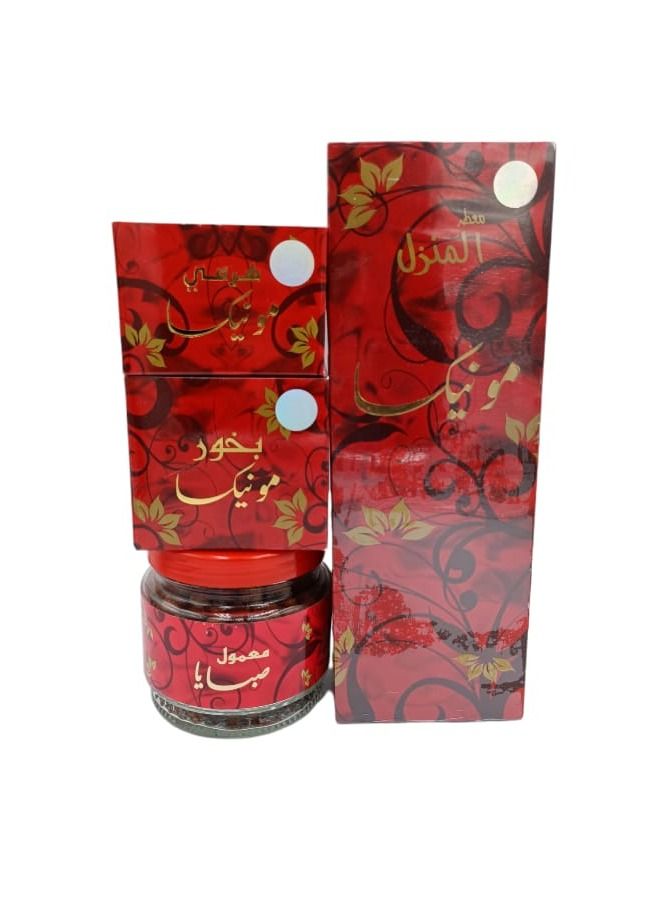 بانافع طقم مونيكا معطر المنزل ومعمول وبخور وهرمي 4قطعة - Image 2