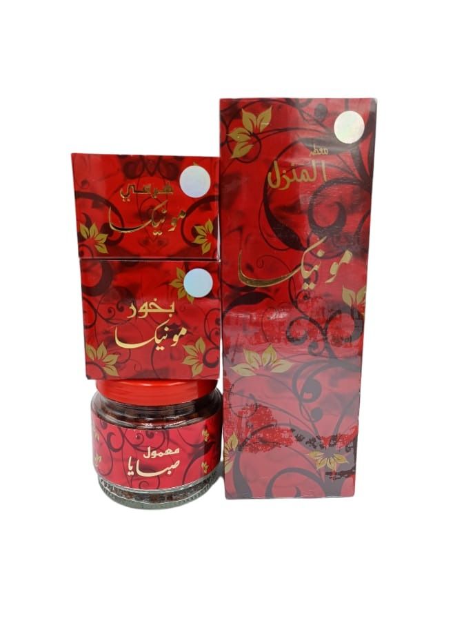 بانافع طقم مونيكا معطر المنزل ومعمول وبخور وهرمي 4قطعة - Image 1