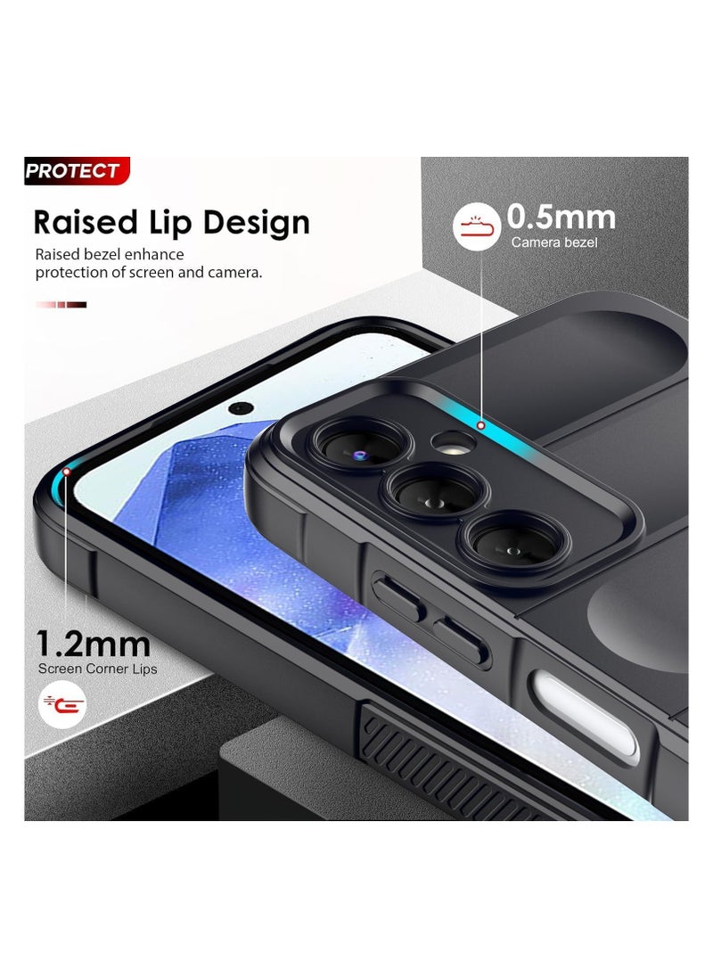[1+2] For Samsung Galaxy A55 Phone Case with Tempered Glass Screen Protector, Silicone Case, Skin-friendly [Soft Microfiber Lining] For Samsung A55 Phone Case