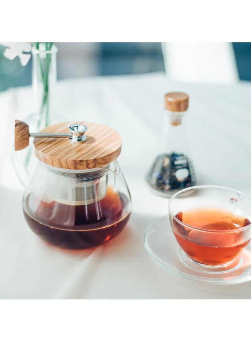 Hario Teaor Olive Wood Pull-up Tea Maker, 700ml - Image 5