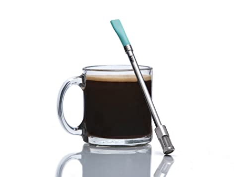 JoGo - The Original Coffee and Tea Brewing Straw - Portable Coffee Maker - Stainless Steel Single Serve Strainer - Filter Function for Hot & Cold Brew - Yerba Mate Straw for Loose Leaf Teas & Coffee - Image 1