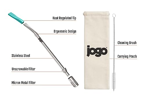JoGo - The Original Coffee and Tea Brewing Straw - Portable Coffee Maker - Stainless Steel Single Serve Strainer - Filter Function for Hot & Cold Brew - Yerba Mate Straw for Loose Leaf Teas & Coffee - Image 4