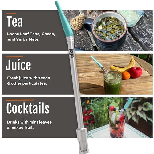 JoGo - The Original Coffee and Tea Brewing Straw - Portable Coffee Maker - Stainless Steel Single Serve Strainer - Filter Function for Hot & Cold Brew - Yerba Mate Straw for Loose Leaf Teas & Coffee - Image 5