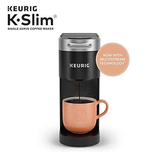 Keurig K-Slim Single Serve K-Cup Pod Coffee Maker, Multistream Technology, 3 Brew Sizes, Slim and Sleek Design, 46oz Removable Reservoir, Black - Image 2