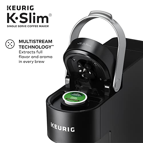 Keurig K-Slim Single Serve K-Cup Pod Coffee Maker, Multistream Technology, 3 Brew Sizes, Slim and Sleek Design, 46oz Removable Reservoir, Black - Image 4