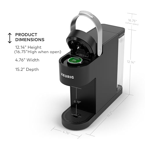Keurig K-Slim Single Serve K-Cup Pod Coffee Maker, Multistream Technology, 3 Brew Sizes, Slim and Sleek Design, 46oz Removable Reservoir, Black - Image 3