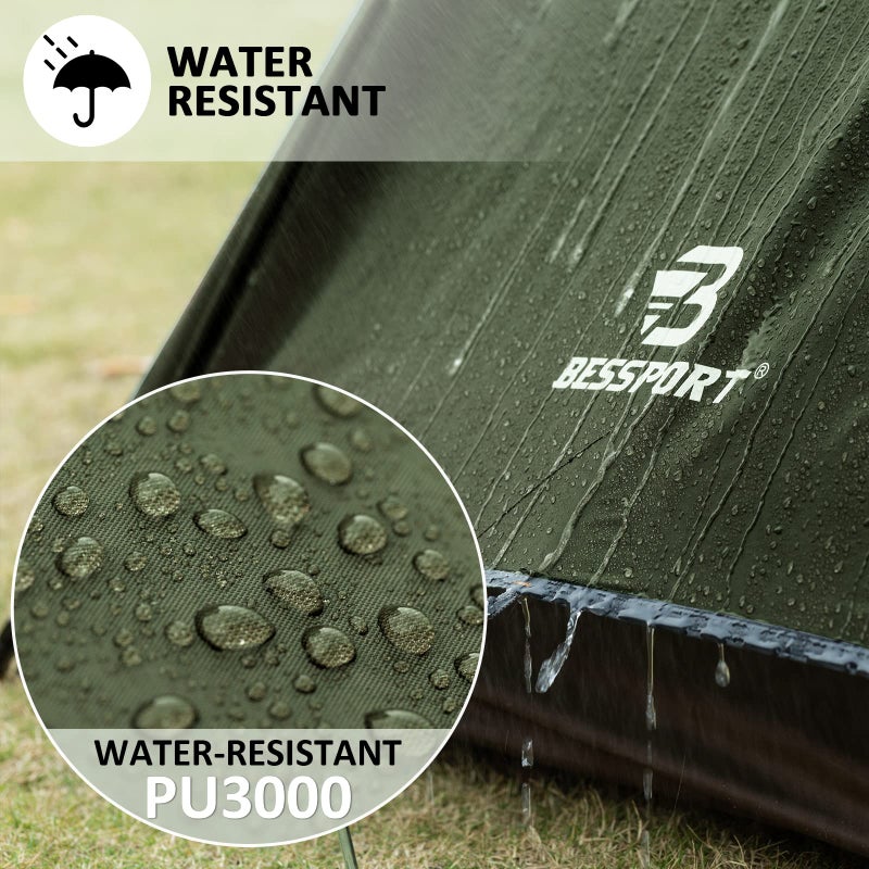 Bessport Camping Tent 1 Person Tent Waterproof Two Doors Backpacking Tent Easy Setup Lightweight for Outdoor, Hiking Mountaineering Travel - Image 3
