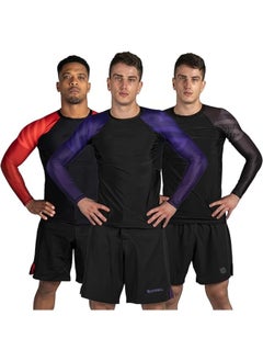 Sanabul  Essential Long Sleeve Compression Shirts For Men | Mma Bjj Athletic Compression Shirt | Men Cross Training Rashguard (Large, Purple)  - Image 1