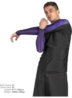 Sanabul  Essential Long Sleeve Compression Shirts For Men | Mma Bjj Athletic Compression Shirt | Men Cross Training Rashguard (Large, Purple)  - Image 2