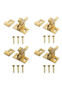 KASTWAVE Heavy Duty Brass Elbow Latch Catch for Cabinets Windows and Doors 4 Pack with Mounting Screws Ideal for Home and Office Use  - Image 1