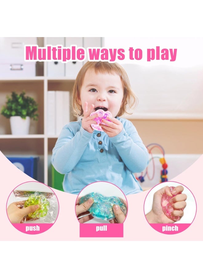4PCS Glitter Crystal Cat Paw Squishy Toys, Slow Rebound Squeeze Fidget Toys, Stress Relief Sensory Toys for Kids Adults, Anxiety Relief Toys for Autism, Cute Party Favors - Image 5