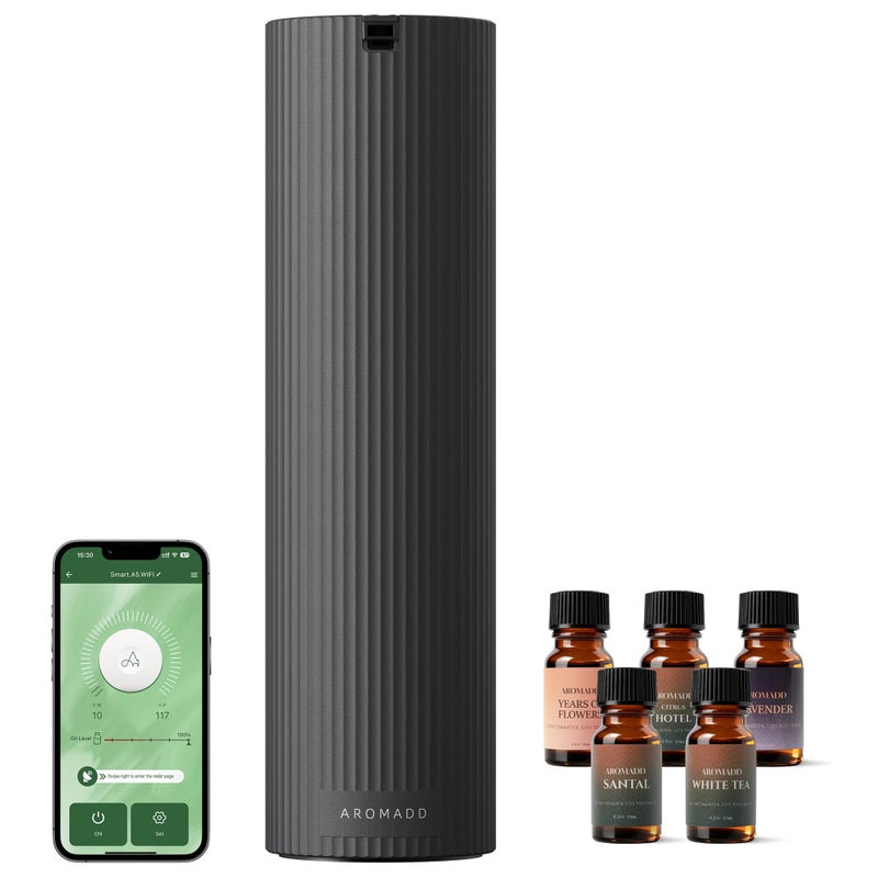 Aromadd Scent Diffuser Starter Kit Waterless Essential Oil Diffuser for Home 1500 SqFt Coverage Scent Air Machine Smart Auto Mode Hotel Collection Diffuser with Cold Air Tech Black - Image 3
