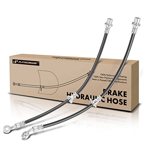 A-Premium Rear Side Brake Hydraulic Hose Compatible with Select Honda and Acura Models - Civic 1992-1995 1999-2000, Civic del Sol 1993-1997, Integra 1994-2001 - Replace# 01468S03Z00(Pack of 2) - Image 1