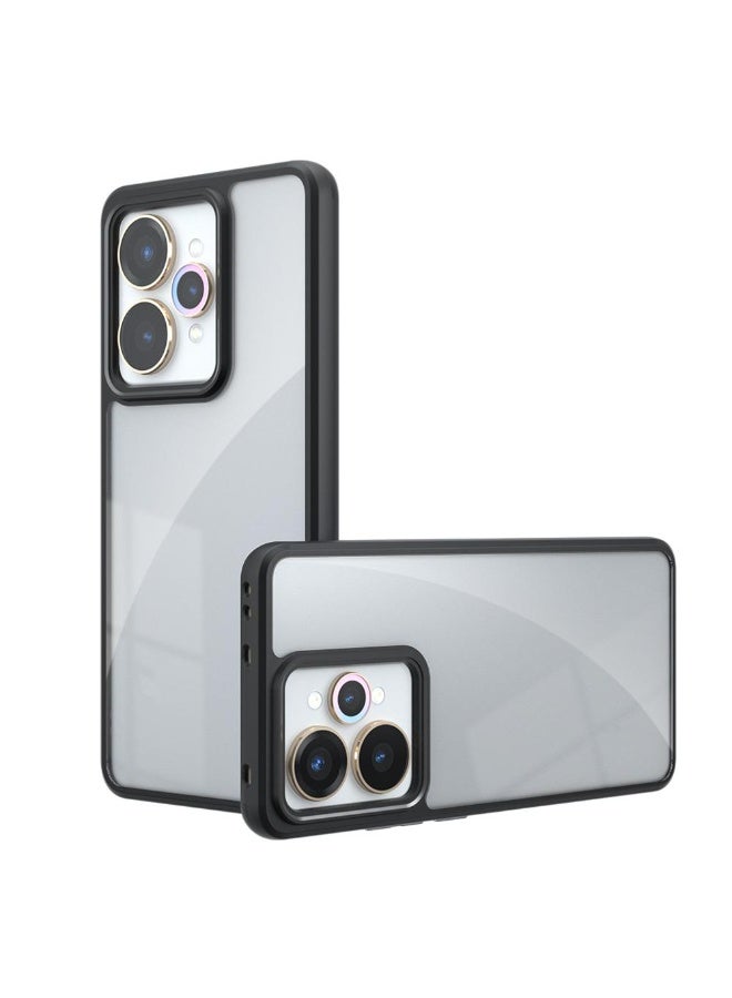 Case Cover Shockproof Hard PC Back Soft TPU Frame Anti-yellowing Slim Protective Cover Compatible with Realme 15 / Realme 15 Pro (Clear)