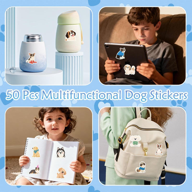 Coosilion 122 Pcs Dog Party Favors, Dog Themed Birthday Party Decorations, Cute Dog Pinata Goodie Bags Stuffers Make Your Own Stickers Keychain Wristbands Mini Notebooks for Kids Adopt a Puppy Party Favor - Image 5