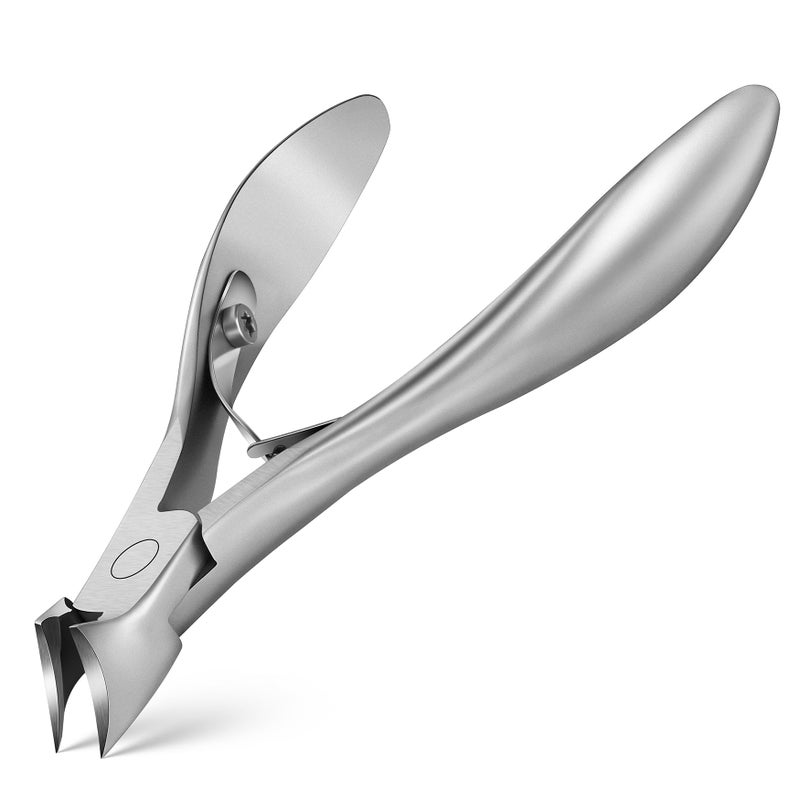 FERYES Toenail Clippers for Ingrown,Thick Toenails, 4R13 Stainless Steel Large Handle Fingernail Clipper,Nail Clipper - Silver - Image 1