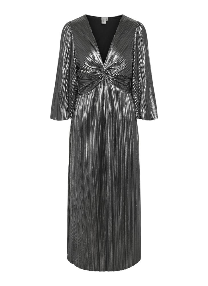 YAS - Yasregina 3/4 Plisse Long Dress - Image 1
